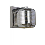 Eryn Contemporary Chrome and Gold Rectangular Metal Wall Sconce