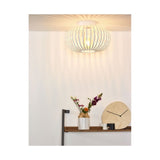 Vintage White Metal Round Ceiling Light Fixture - Manuela Collection