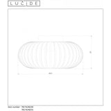 Vintage White Metal Round Ceiling Light Fixture - Manuela Collection