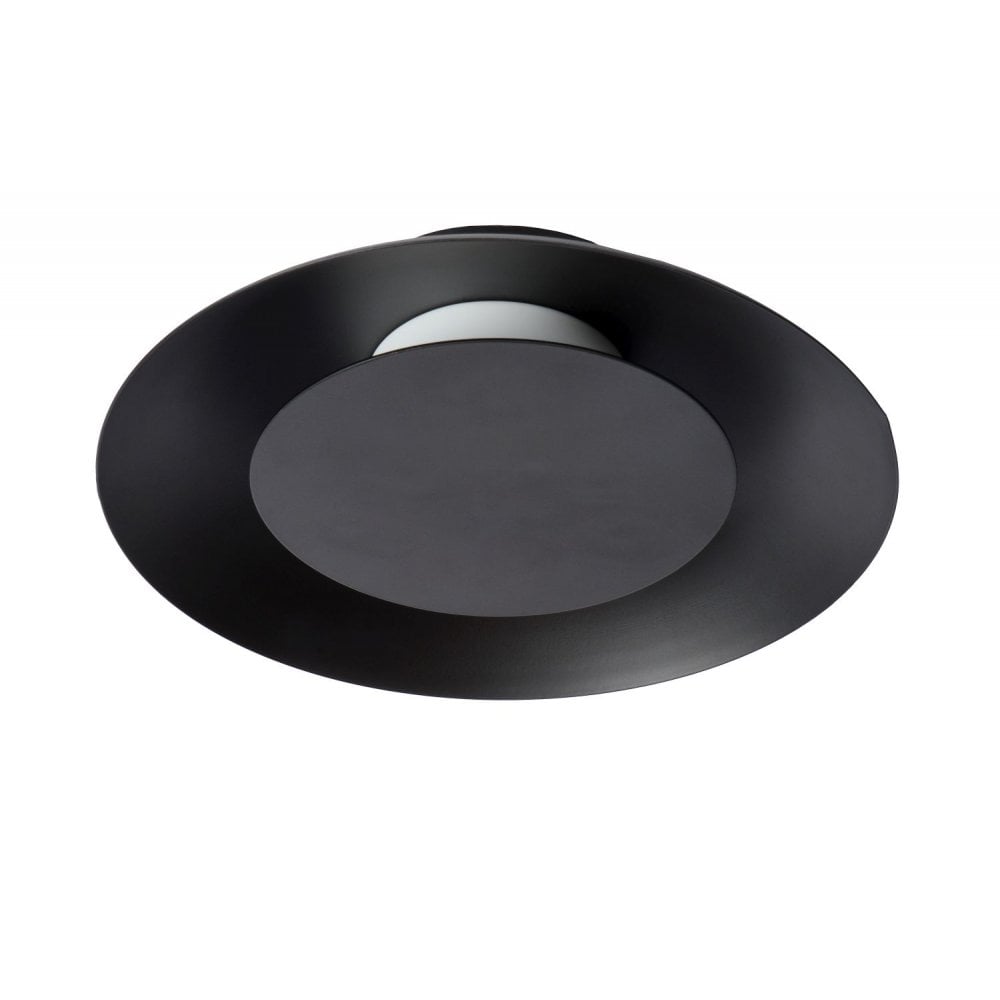 Contemporary Black Metal Round Ceiling Light Fixture
