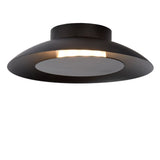 Contemporary Black Metal Round Ceiling Light Fixture