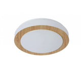 Sleek Steel and Light Wood Opal Ceiling Light Fixture