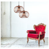 Vinti Vintage Round Copper and Black Metal Pendant Light