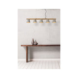 Possio Nordic Oak and Taupe Rectangular Pendant Light