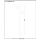 Skanska Sleek Black Metal Round Floor Lamp