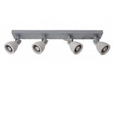 Industrial Grey Concrete-Style Adjustable Ceiling Spotlight with LED Bulbs