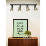 Industrial Grey Concrete-Style Adjustable Ceiling Spotlight with LED Bulbs