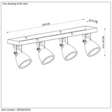 Industrial Grey Concrete-Style Adjustable Ceiling Spotlight with LED Bulbs