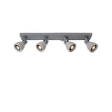 Industrial Grey Concrete-Style Adjustable Ceiling Spotlight with LED Bulbs