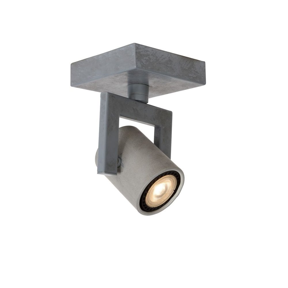 Conni-LED Grey Industrial Square Ceiling Spotlight with Rotatable Feature