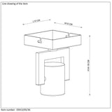 Conni-LED Grey Industrial Square Ceiling Spotlight with Rotatable Feature