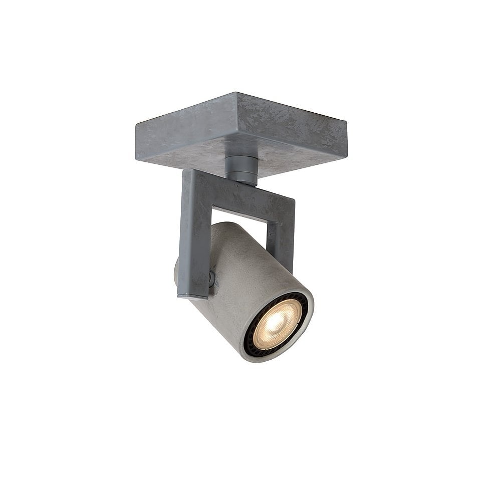 Conni-LED Grey Industrial Square Ceiling Spotlight with Rotatable Feature