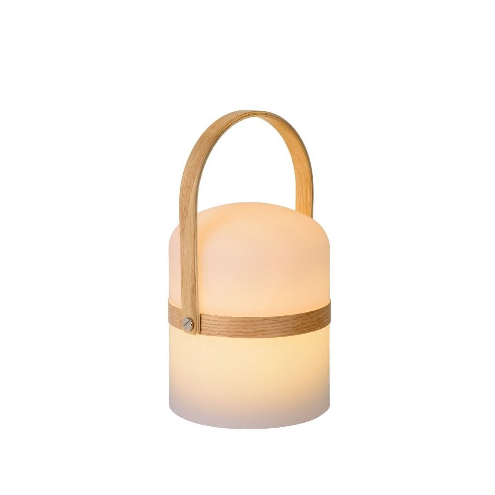 Contemporary Joe Round White Outdoor Table Lamp