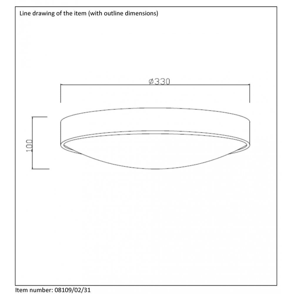 Lex Elegant Round White Synthetic Ceiling Light Fixture