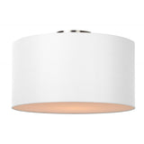 Modern Coral White Cotton Round Flush Ceiling Light