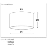 Modern Coral White Cotton Round Flush Ceiling Light