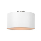 Modern Coral White Cotton Round Flush Ceiling Light