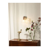 Copper and Grey Vintage Round Wall Light Fixture