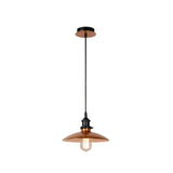 Retro Chic Copper & Black Metal Pendant Light