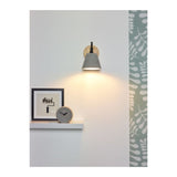 Nordic Round Concrete and Wood Accent Wall Light