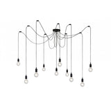 Contemporary Multi-Light Black Silicone Pendant Fixture