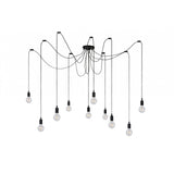 Contemporary Multi-Light Black Silicone Pendant Fixture