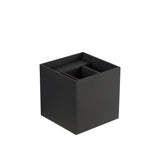 Xio Contemporary Cube Aluminum Grey Wall Sconce