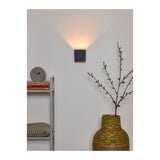 Xio Contemporary Cube Aluminum Grey Wall Sconce