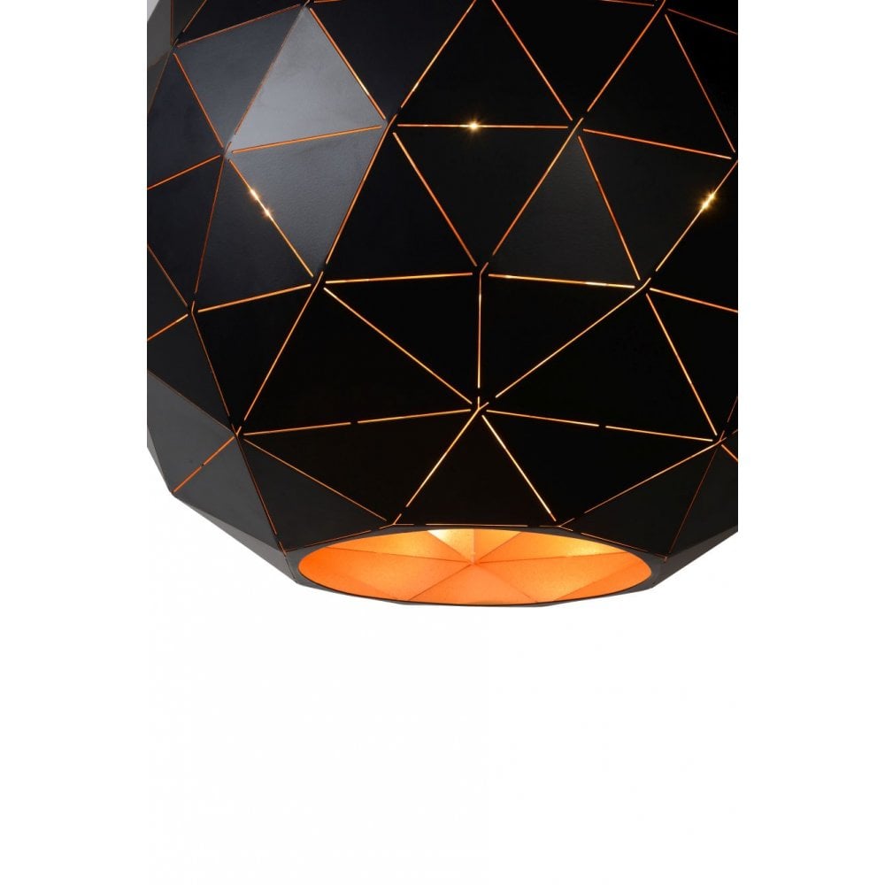 Sleek Modern Black Metal Pendant Lamp