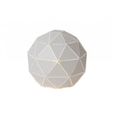 Elegant Modern Round White Metal Lamp