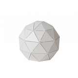 Elegant Modern Round White Metal Lamp
