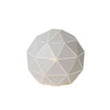 Elegant Modern Round White Metal Lamp