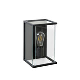 Vintage Anthracite Glass Rectangle Wall Sconce