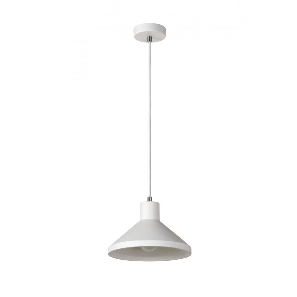 Contemporary Artisan Plaster Pendant Light in Black & White