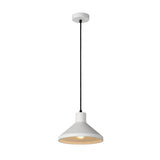 Contemporary Artisan Plaster Pendant Light in Black & White
