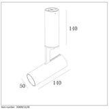 Sleek Black Modern Ceiling Spotlight with Integrated LED