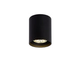 Sleek Black Aluminum Cylinder Ceiling Spotlight