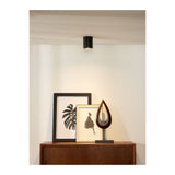 Sleek Black Aluminum Cylinder Ceiling Spotlight