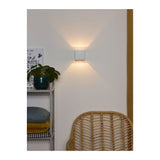 Sleek Devi Modern Square Wall Light in White Aluminum