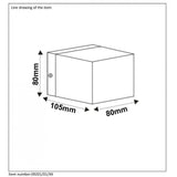 Sleek Devi Modern Square Wall Light in White Aluminum