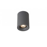 Contemporary Grey Cylinder Ceiling Spotlight with LED Bulb