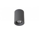 Contemporary Grey Cylinder Ceiling Spotlight with LED Bulb
