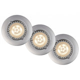 Sleek Round Grey Aluminum Recessed LED Spotlight