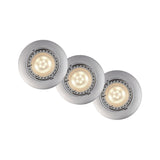 Sleek Round Grey Aluminum Recessed LED Spotlight