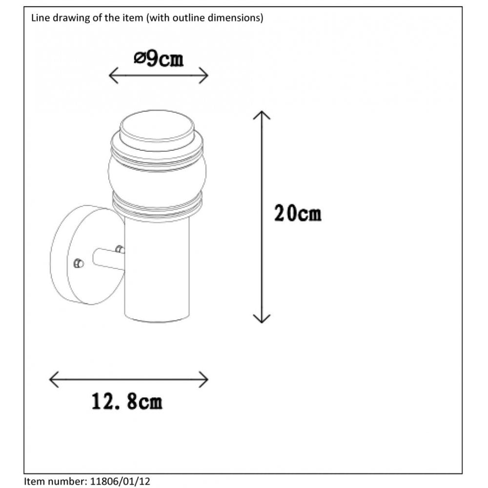 Mirane Cottage Round Satin Chrome Steel Outdoor Wall Light