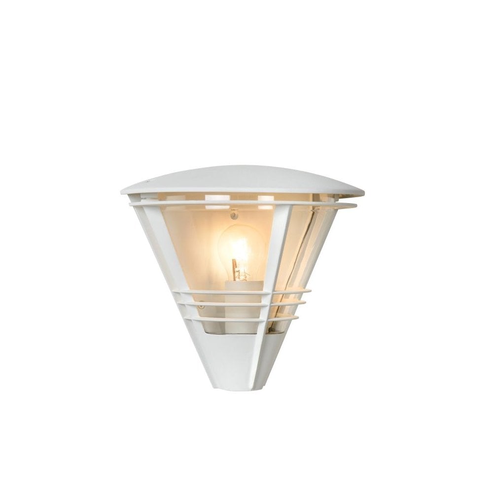 Livia Contemporary Semi-Circular White Aluminum Wall Sconce