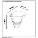 Livia Contemporary Semi-Circular White Aluminum Wall Sconce