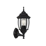 Tireno Hexagonal Black Aluminum Wall Lantern Light