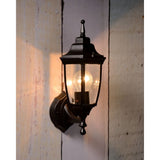 Tireno Hexagonal Black Aluminum Wall Lantern Light
