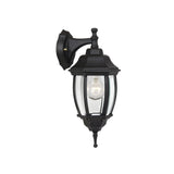 Tireno Hexagonal Black Aluminum Outdoor Wall Lantern